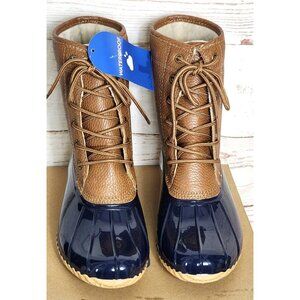 JBU by Jambu Maplewood Waterproof Navy Tan Women’s Boots 7.5M Fall 2022 Comfort